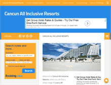 Tablet Screenshot of cancunallinclusive-resorts.com